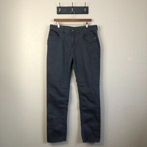 PrAna Charcoal Gray Slim Fit Jean Pants Men's 35 / 32 Organic Cotton Blend Work